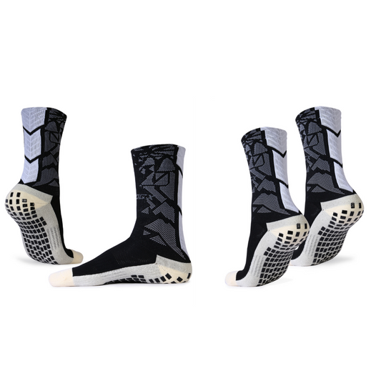 6. ATHOCX BLACK AND WHITE MID-CALF LENGTH (PAIR OF 2)